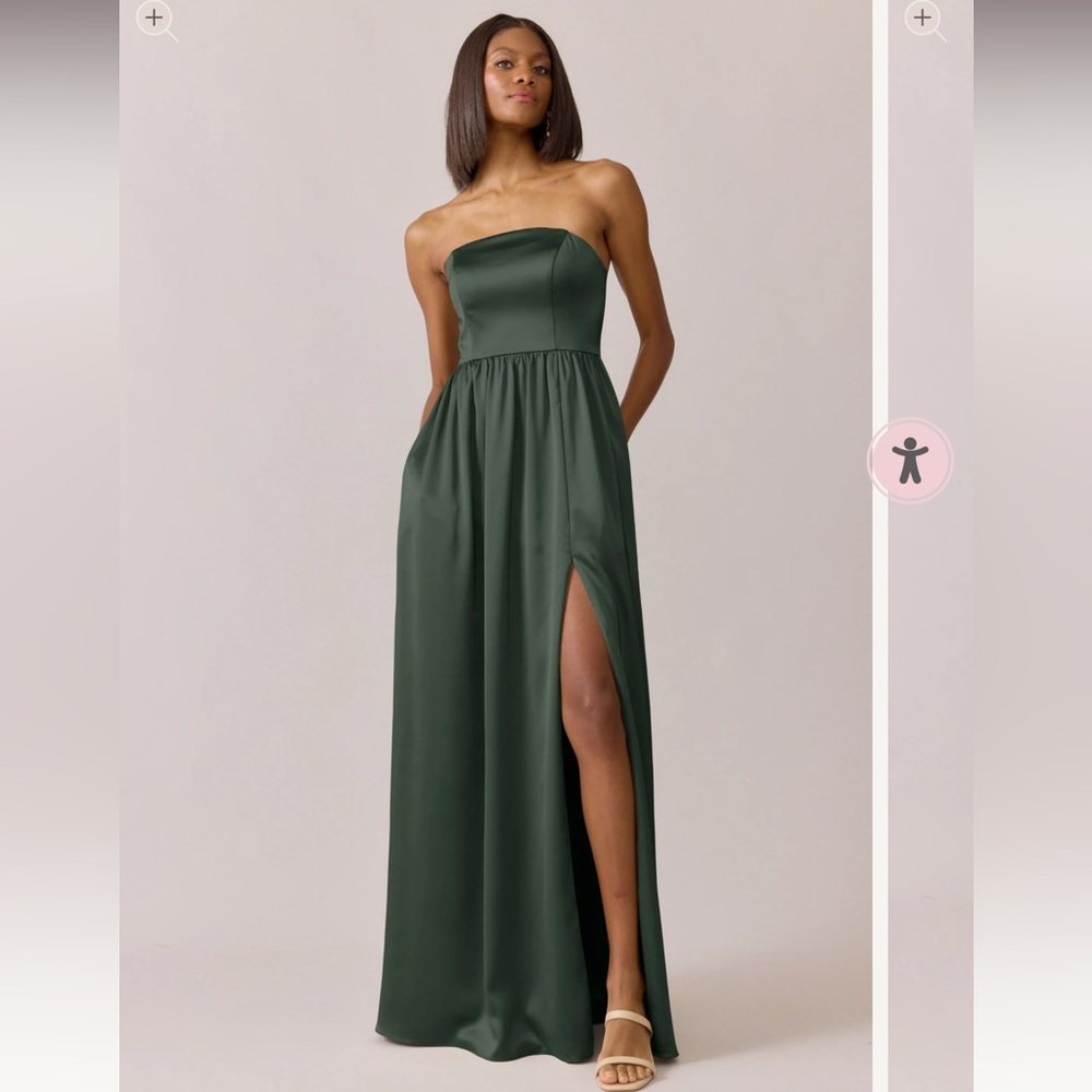 Revelry maren satin dress with neck scarf